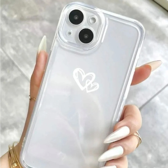 ⚠️Clearance🫧iPhone 13/Pro/Pro Max Cute Clear Heart iPhone Case Brand New - Picture 3 of 3